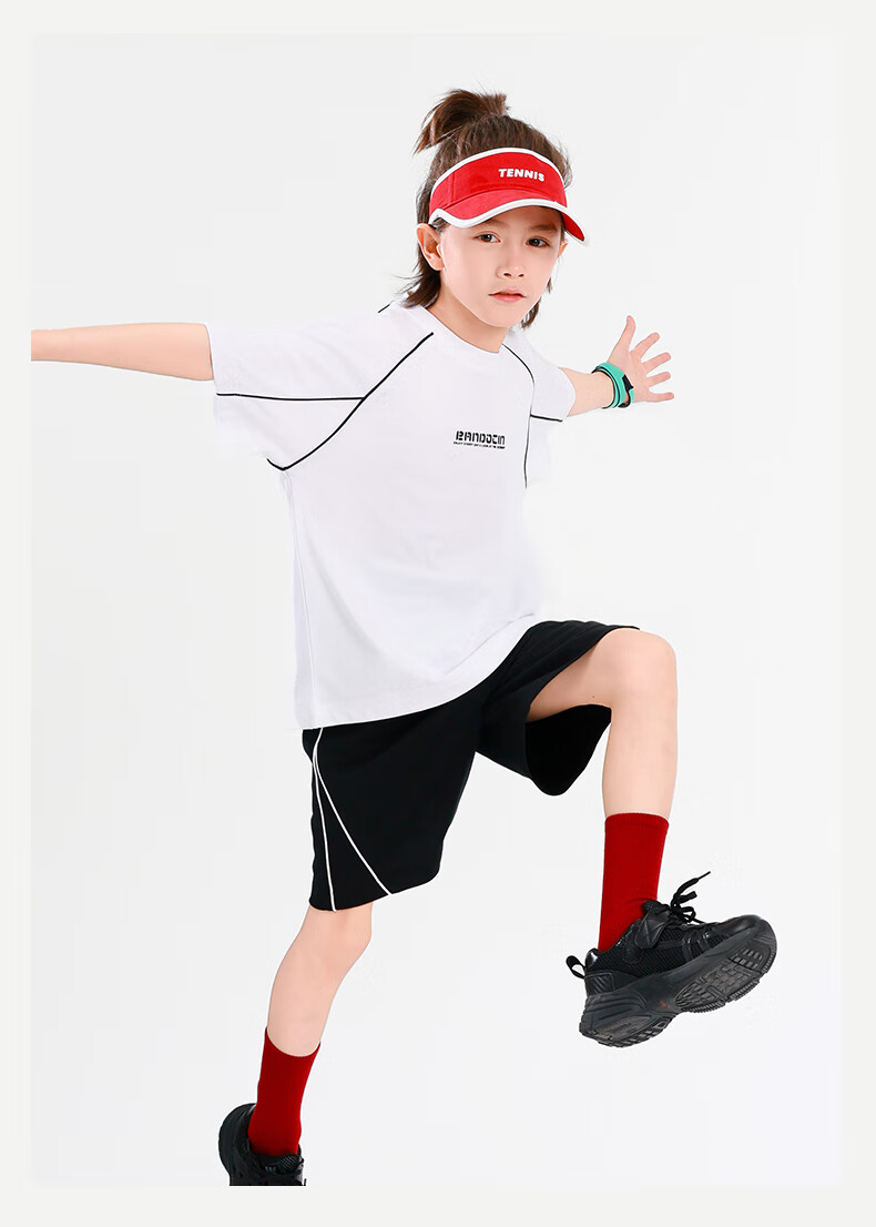 BANDOCIN Boys' Sports Quick-Dry Clothing Set, Summer Thin Style for Older Children, 2026 New Model, Glacier White, Size 170 14