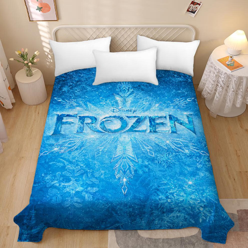 爱莎公主床单 卡通冰雪奇缘床单女孩艾莎公主儿童公主爱莎床笠床罩