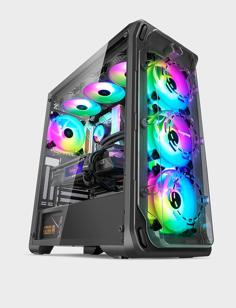 鑫谷segoteplux360拉克斯台式电脑游戏机箱支持顶部360水冷atx中塔大