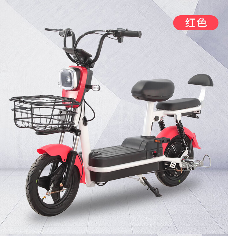 小米1号大型电动车男女士电瓶车小型两轮电动自行车必在 快乐蓝豪华版