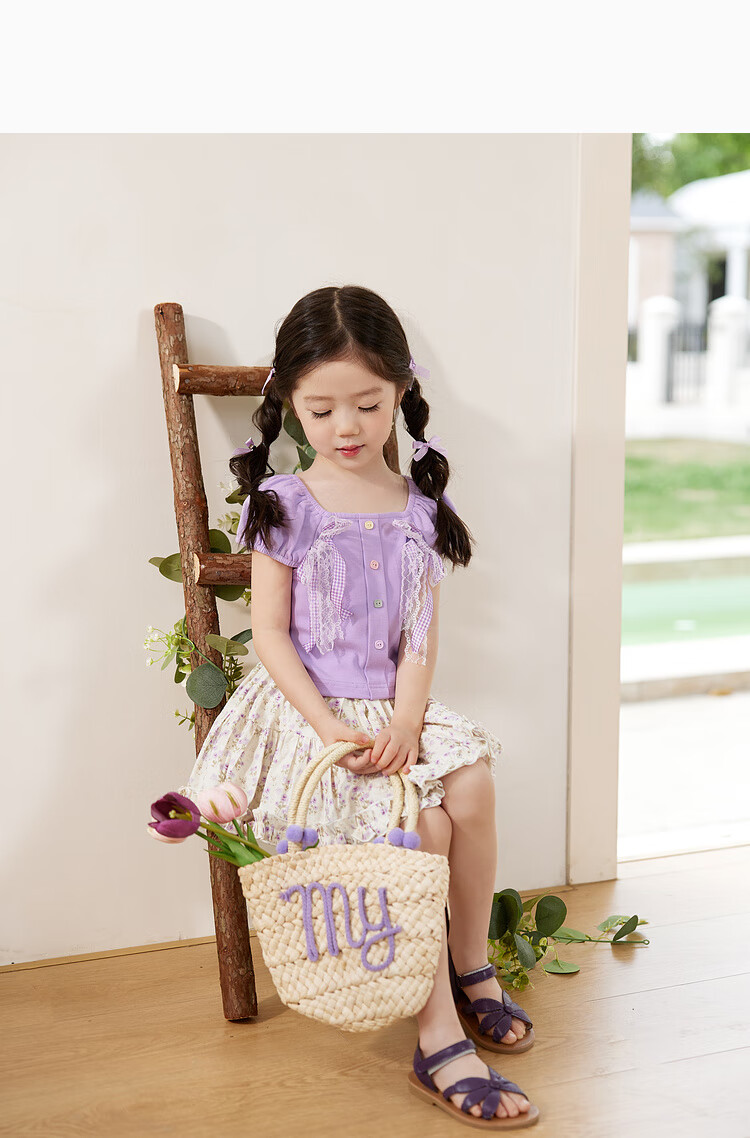 LUSON Children's Clothing, Baby Lace Hollow-Out Dress, Girls' Sleeveless Tank Top And Blouse Set, Summer 2025 12