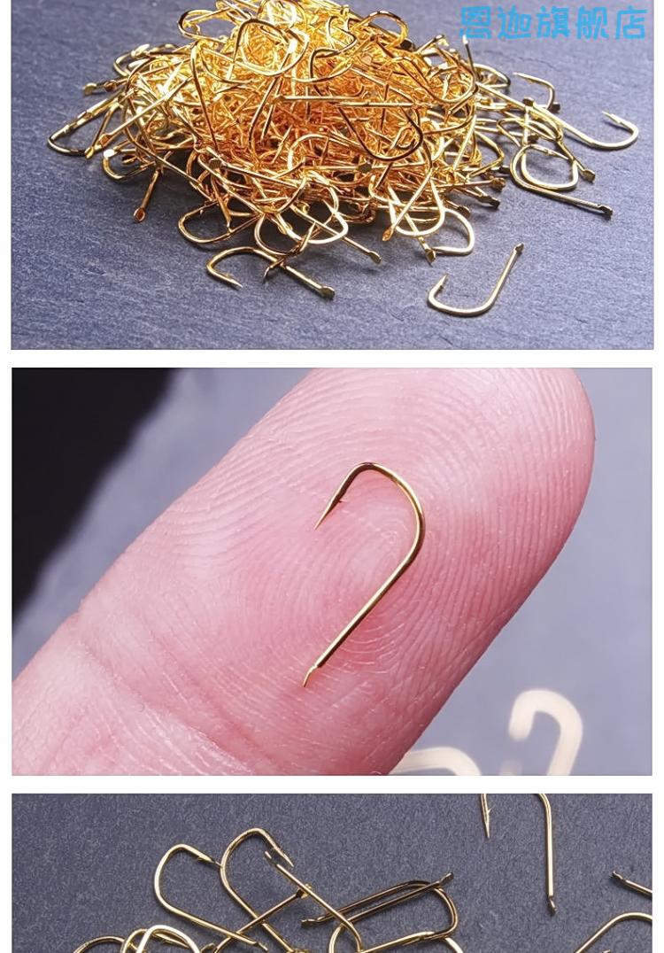 海沃金袖鱼钩 散装 进口袖钩有刺鱼钓无刺白条钓鱼3号不跑鱼 金秀 100