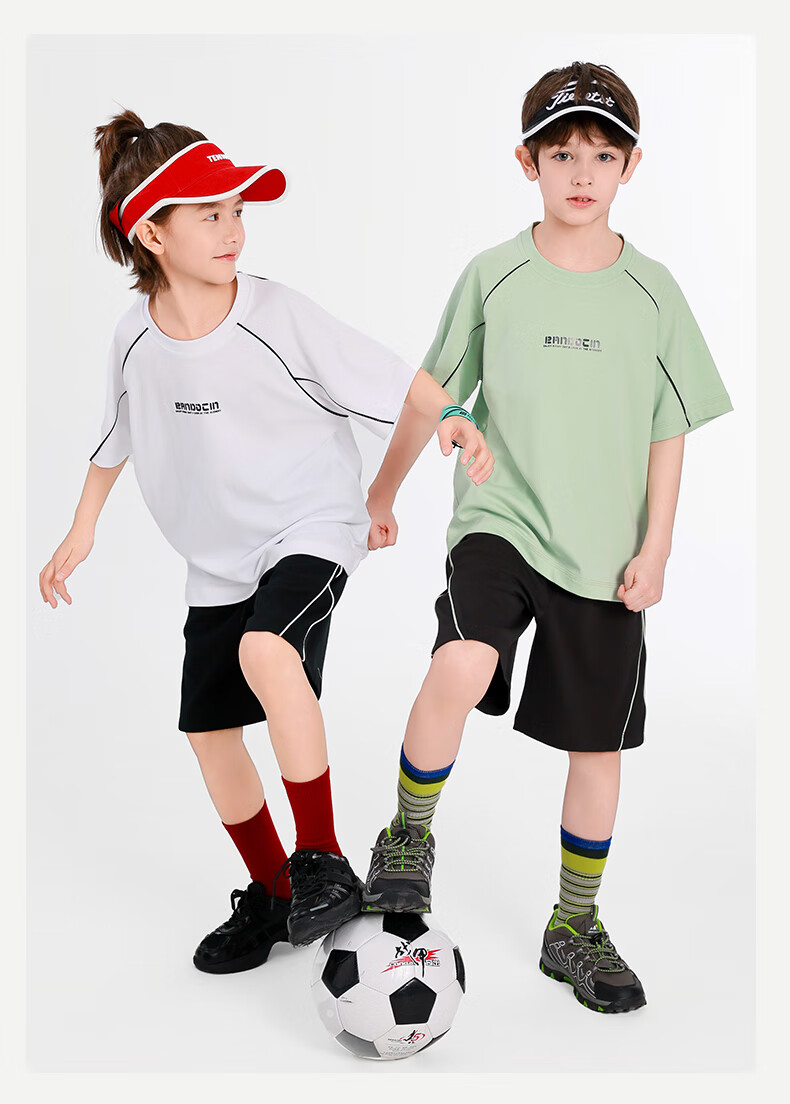 BANDOCIN Boys' Sports Quick-Dry Clothing Set, Summer Thin Style for Older Children, 2026 New Model, Glacier White, Size 170 10