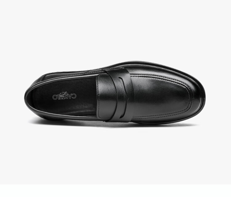 CARTELO 2025 New Business Casual Shoes for Men, Soft Leather Slip-On Dress Shoes, Men's Loafers K051 Black Size 38 5