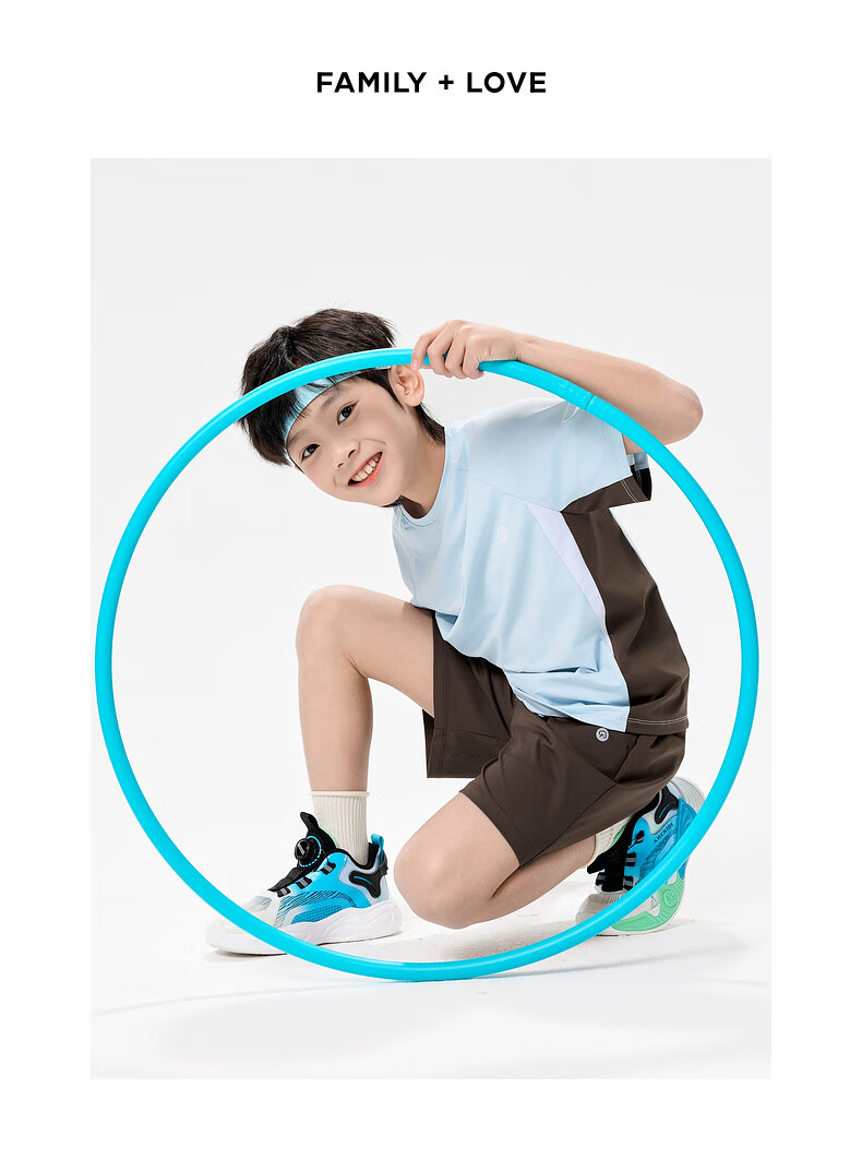 EBAER Children's Cooling Sports Set, Summer 2025 Style, Boys' Sun Protection T-Shirt, Girls' Lightweight Shorts, Lingjing Pink, Size 140 10