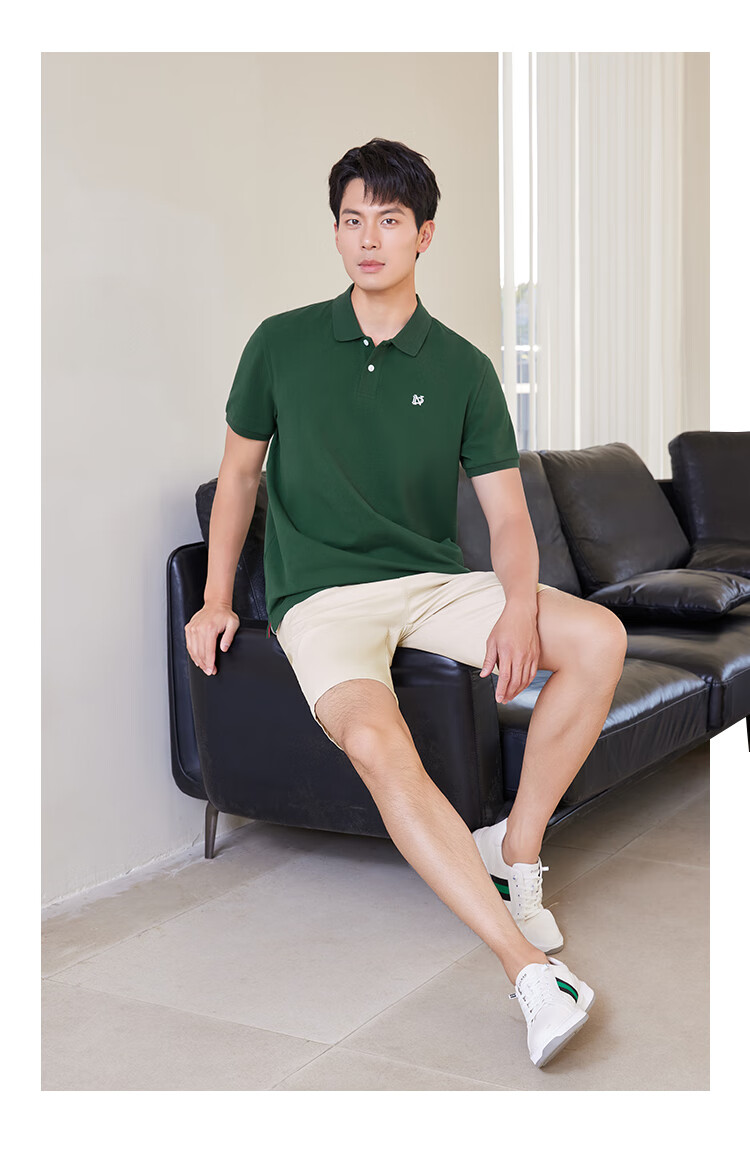 Laxton Men's Polo Shirt Summer New Skin-friendly Comfortable Pure Cotton Business Casual Short Sleeve Off-White S 14