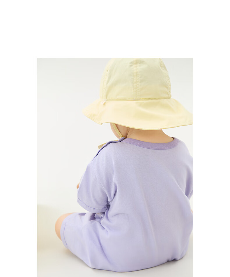Papa Summer Baby Pure Cotton Romper for Boys And Girls, Fun Short-Sleeve Bodysuit, Yellow - Bodysuit, 66cm 5