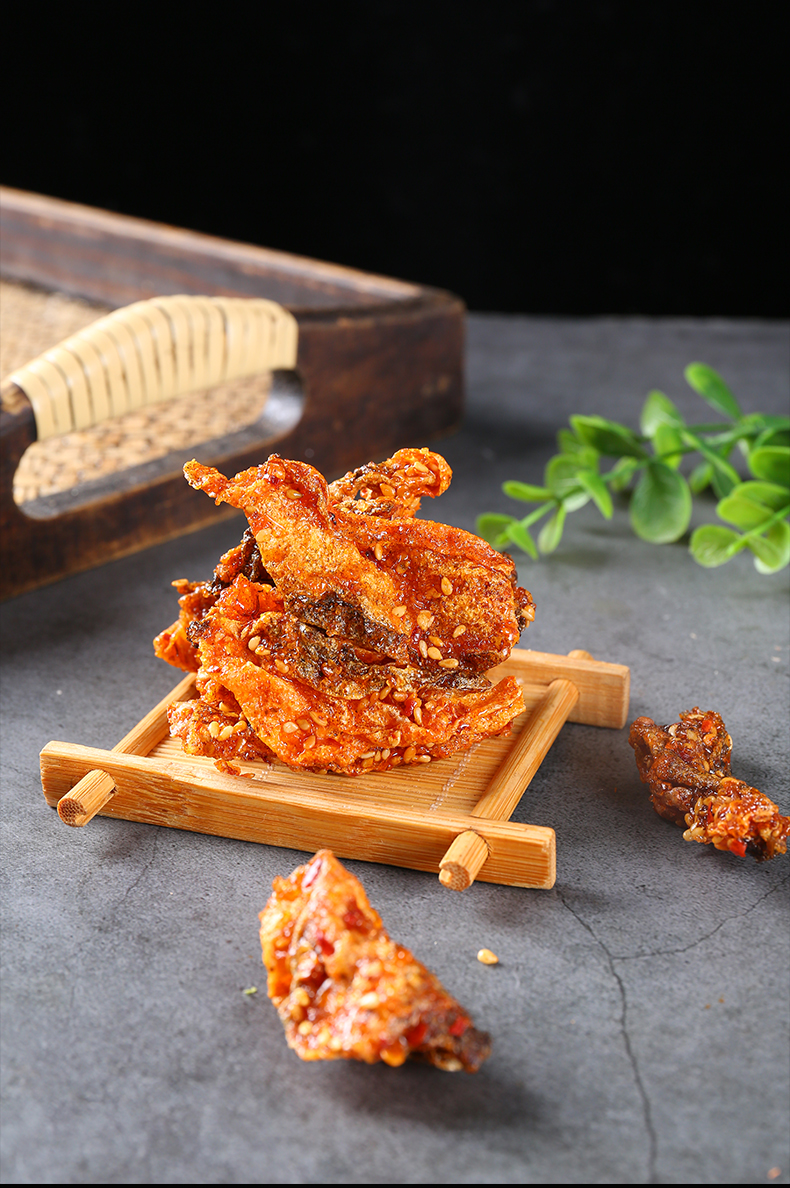 宋十三香辣鱼皮鳕鱼皮罐装即食蜜汁香酥烤鱼皮脆炸鱼皮海鲜零食品 258