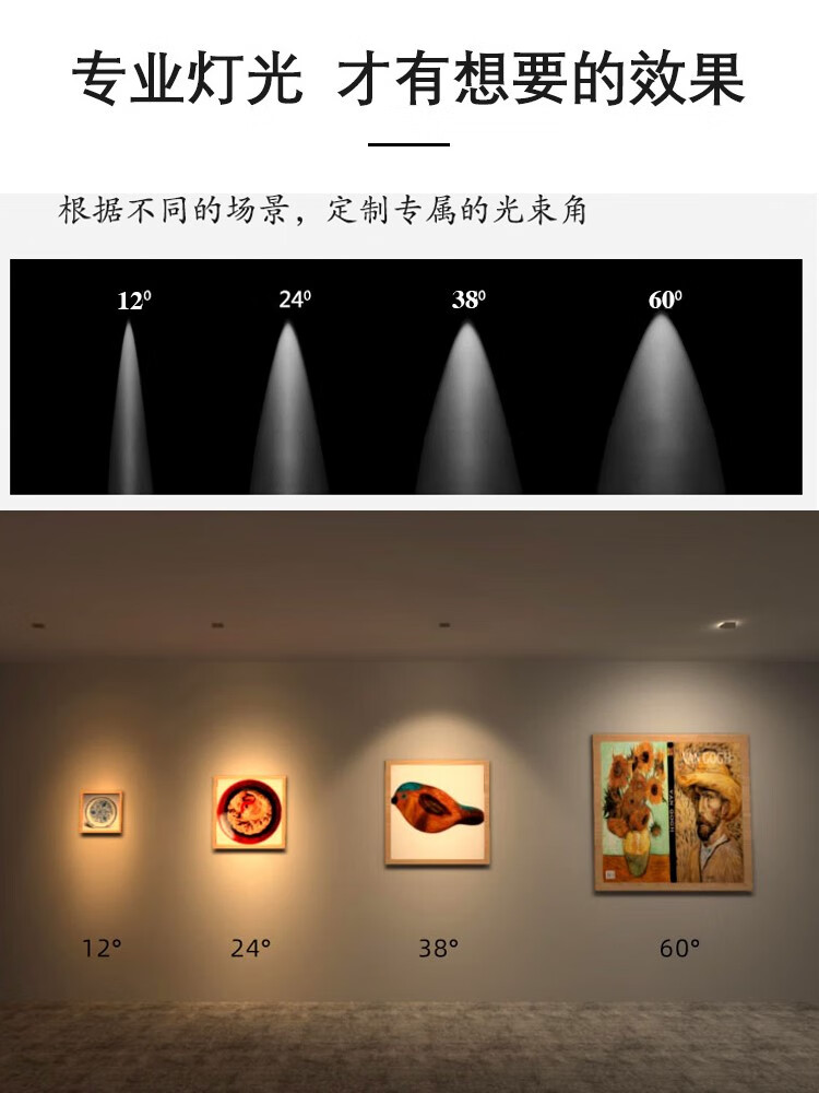 飞利浦led象鼻灯商用防眩嵌入式cob可调射灯洗墙服装店高显色超亮 30w