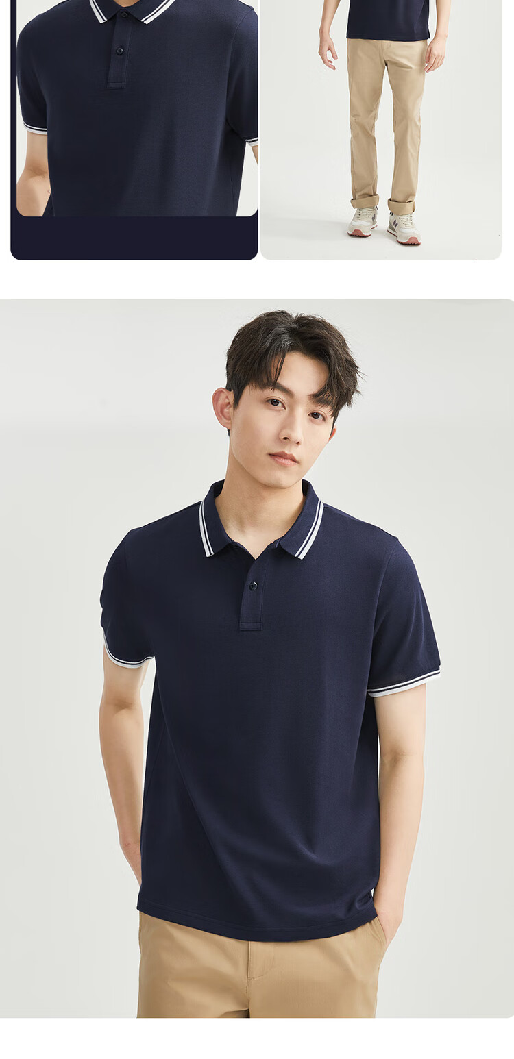 Giordano Men's Short-Sleeve Polo Shirt, Summer High-Tech Quick-Dry Contrasting Color Pique Fabric, Lightweight Collared Top 01014387 9