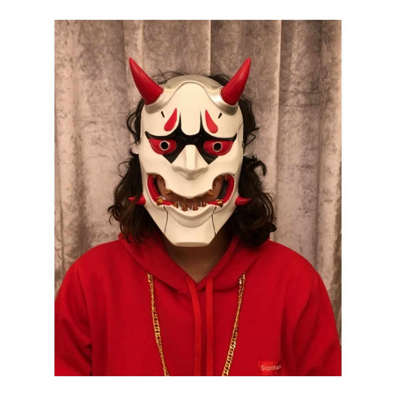 儿童孙次郎面具般若面具能剧面具鬼首小丑树脂面具工艺品喜剧面具奶爸