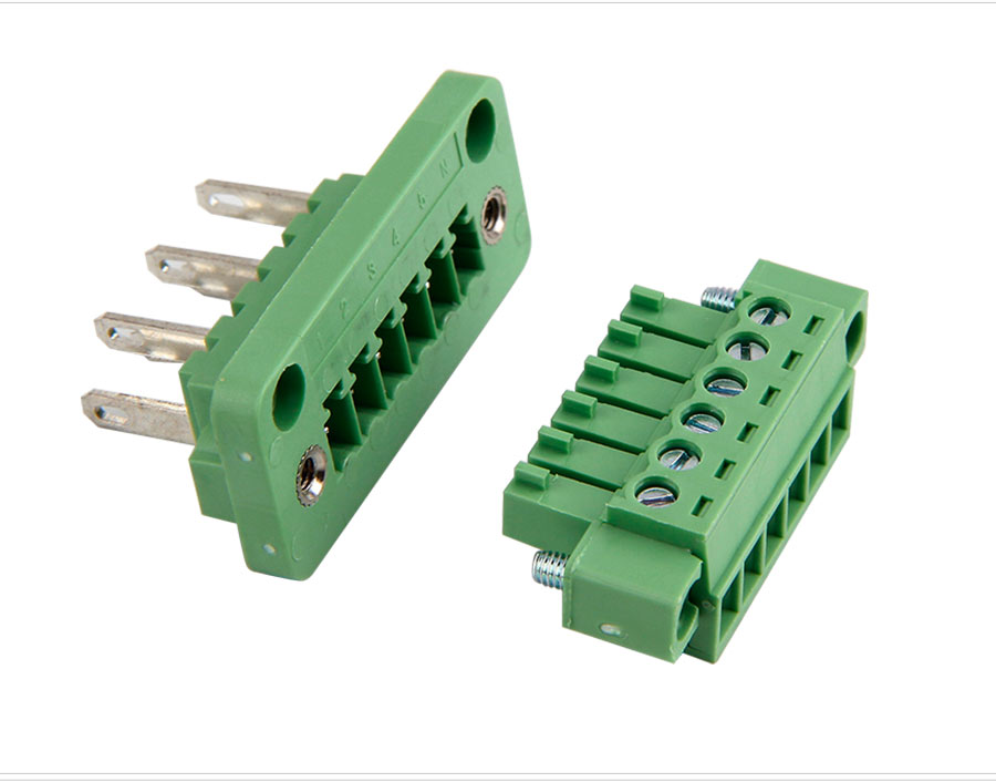 万特弗 穿墙式免焊面板接线端子公母座对插铜固定电线接头空中对接器