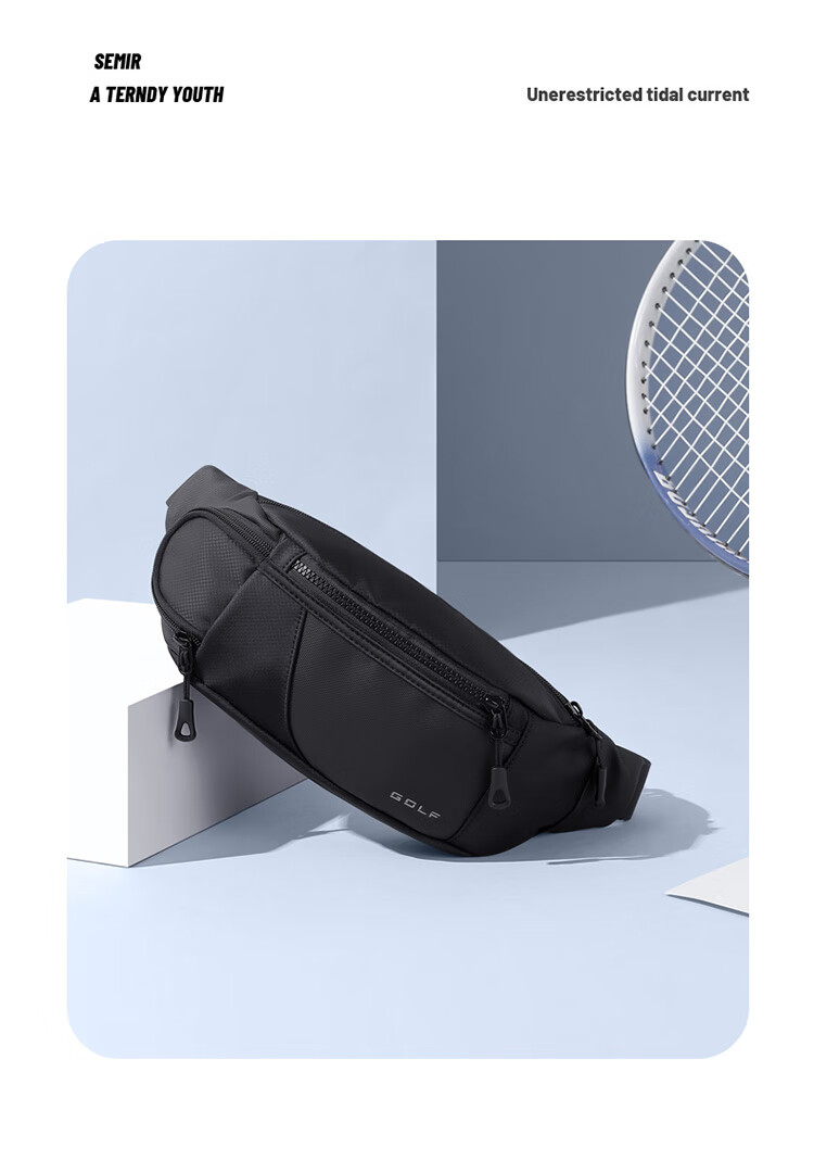 GOLF Casual Chest Bag, Men's Crossbody Bag, Cycling Phone Bag, Water-Resistant Shoulder Bag, Outdoor Small Messenger Bag, Sports Waist Pack 11