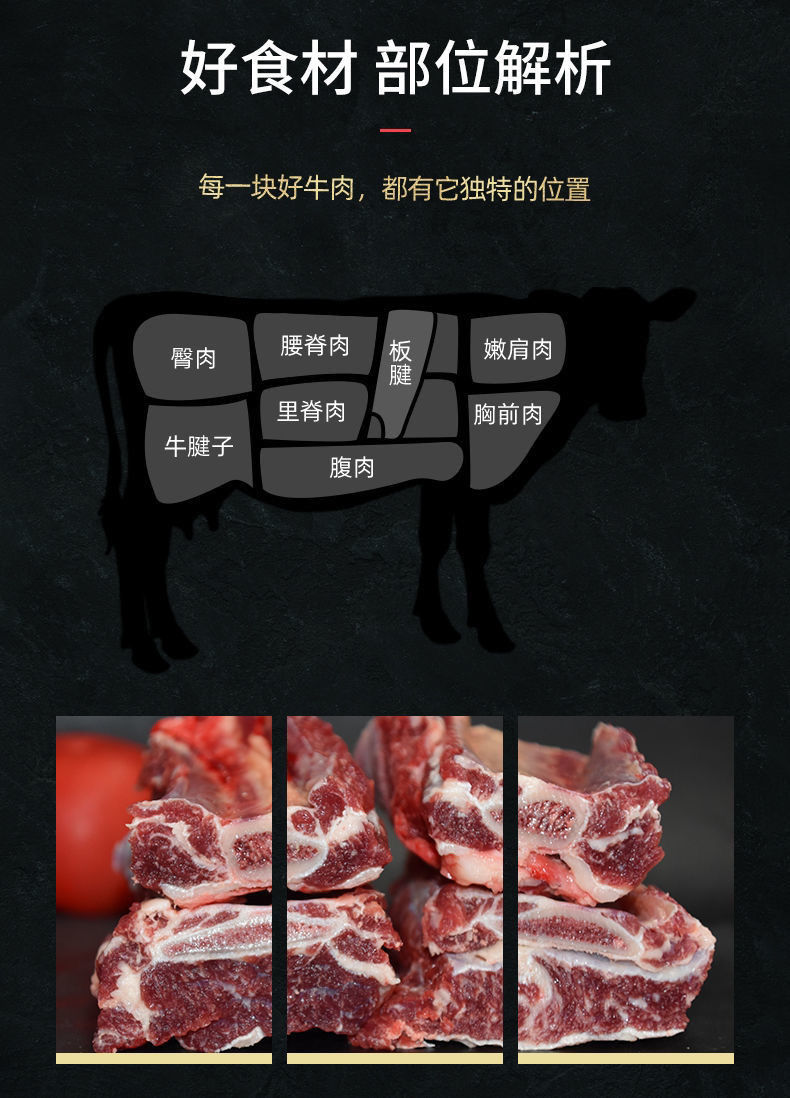 牛排骨新鲜多肉牛肋排整块装牛肋条带骨散养黄牛肉