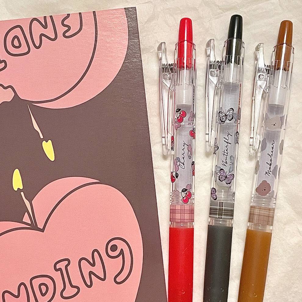 百乐(pilot)限定款蝴蝶日本juice果汁笔樱桃小熊刺猬柴犬爱心中性笔