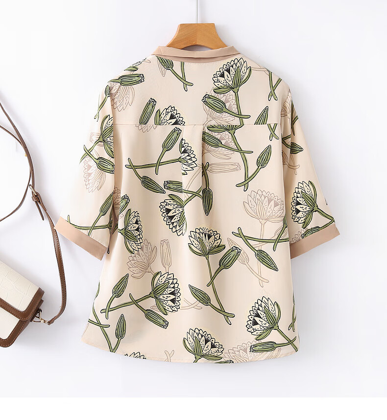Fengxiao Summer Set for Women 2026 New High-End Stylish Shirt for 50-60 Year Old Trendy Middle-Aged Moms 8