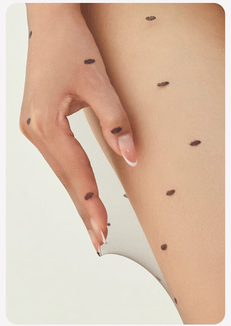Cotton Full Polka Dot Stockings Women Anti-Snag 0D Nude Sensation Sheer Sexy Black Tights Skin-Enhancing Flesh-Colored Pantyhose TT 15