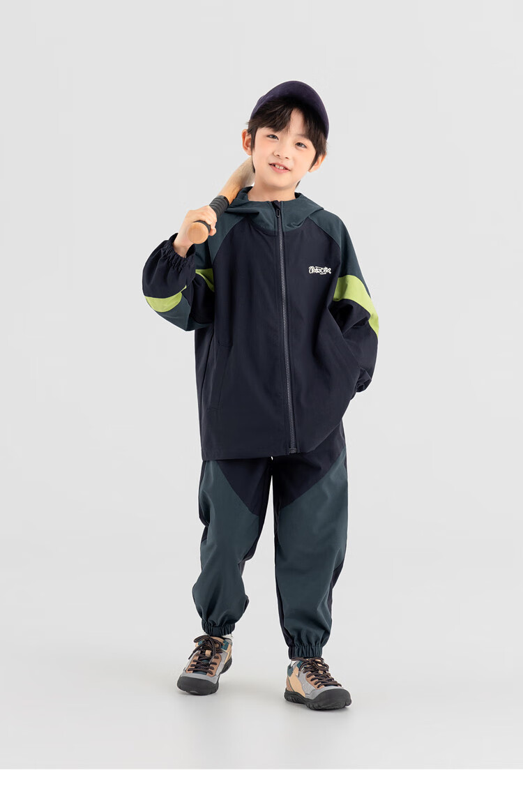 Duoduo Boys' Autumn Colorblock Fashion Outdoor Sports Trendy Jacket and Pants Set for Older Kids 15