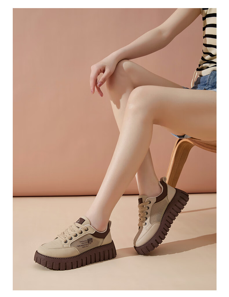 CARDANRO Women's Casual Shoes, 2025 New Thick-Soled Mesh Sneakers, Spring And Summer Women's Shoes, Small Size Breathable Comfortable Versatile Sports Shoes 10