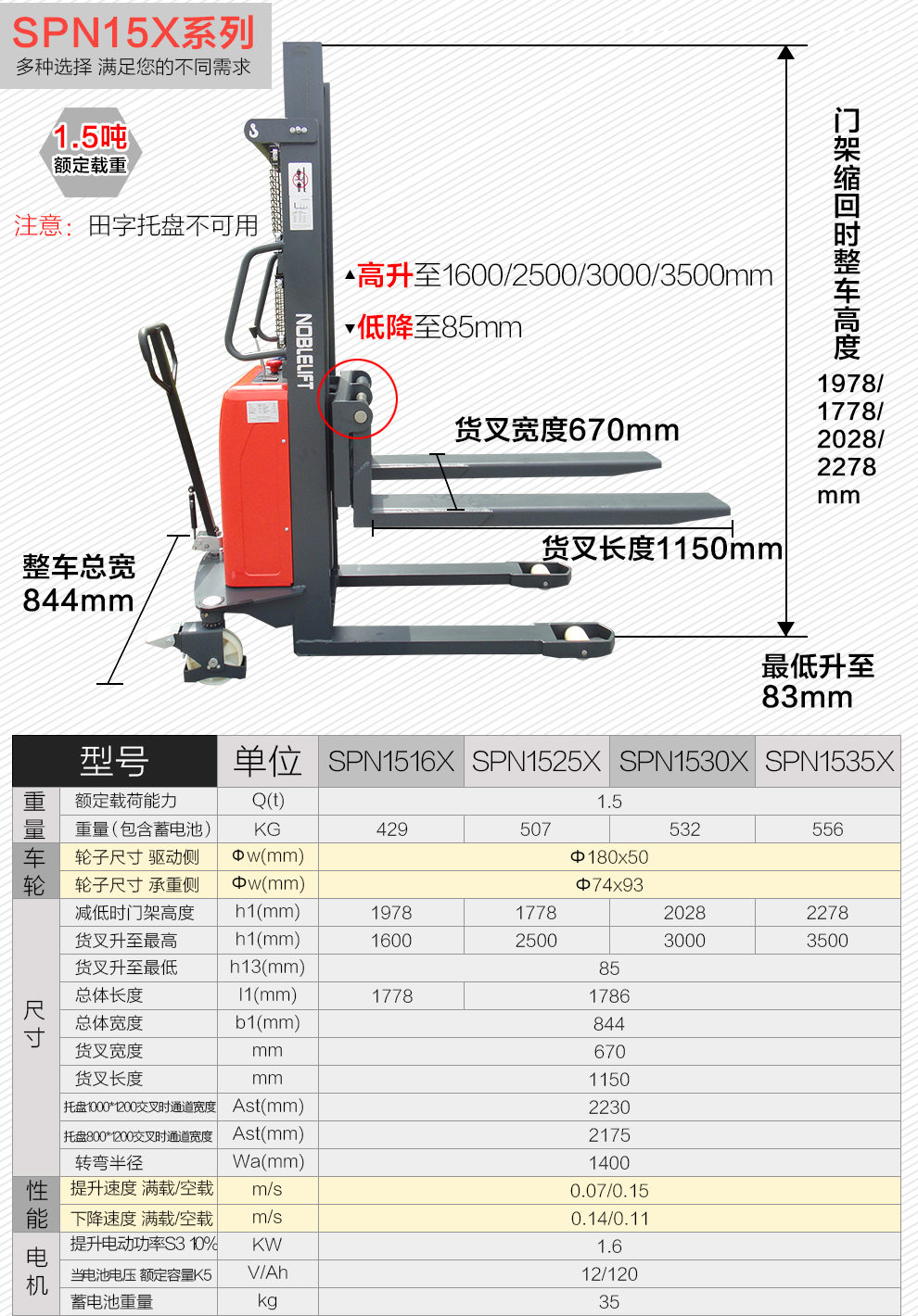 托盘堆垛车说明书图片