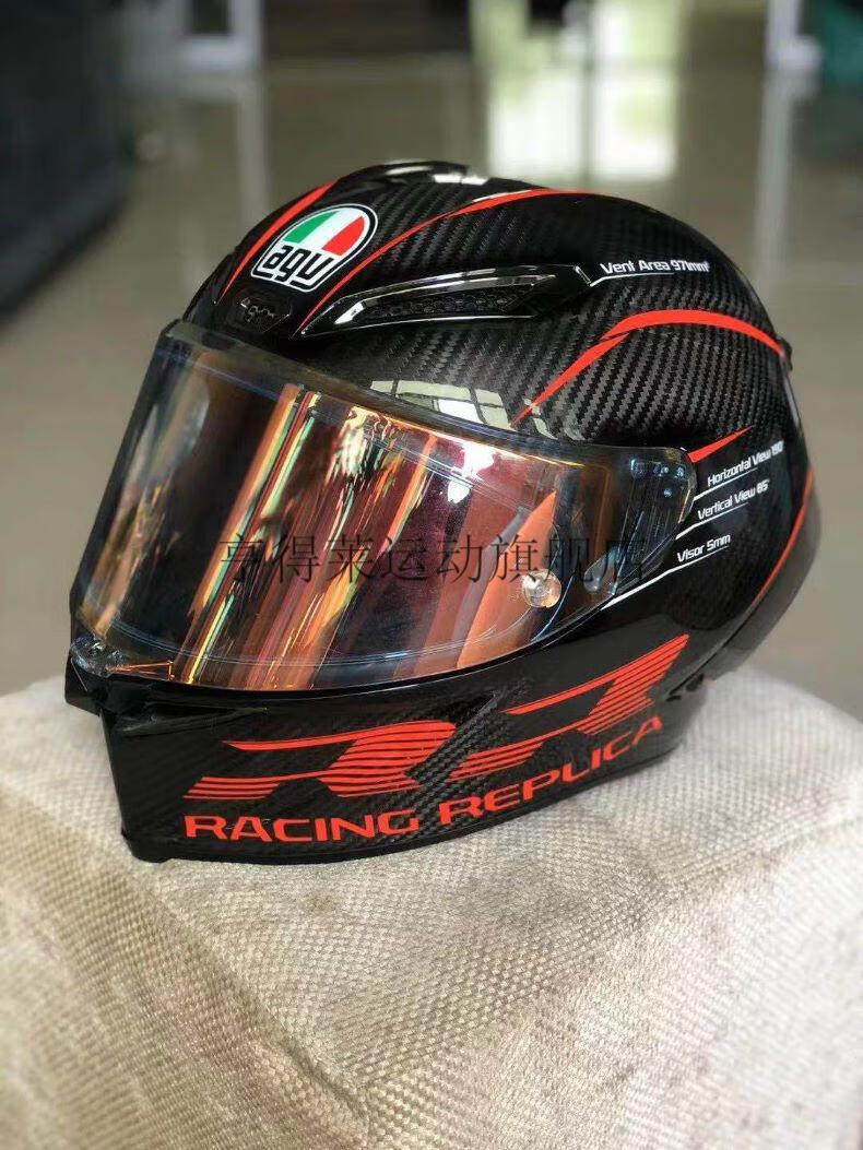 意大利agv头盔碳纤维变色龙 agv pista gprr 罗西黑红冰蓝磨砂黑变色