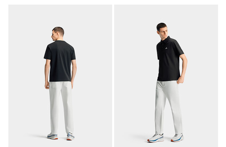 Biyinlefen [Sun Protection Quick-Dry] Summer Men's Casual Outdoor Simple Skin-Friendly Moisture-Wicking Loose Short-Sleeve Polo Shirt Top 10