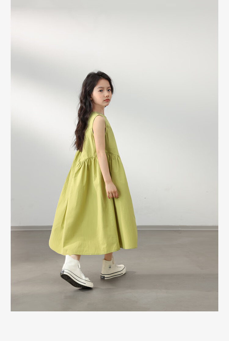 LUSON Chen Da Zhu Children's Clothing, Girls' Summer Dress, New Style for 2025, Korean Fashion, Stylish Children's Thin Sleeveless Dress 12