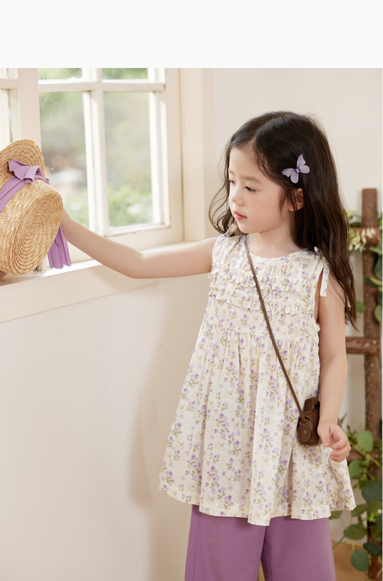 LUSON Children's Clothing, Baby Lace Hollow-Out Dress, Girls' Sleeveless Tank Top And Blouse Set, Summer 2025 16