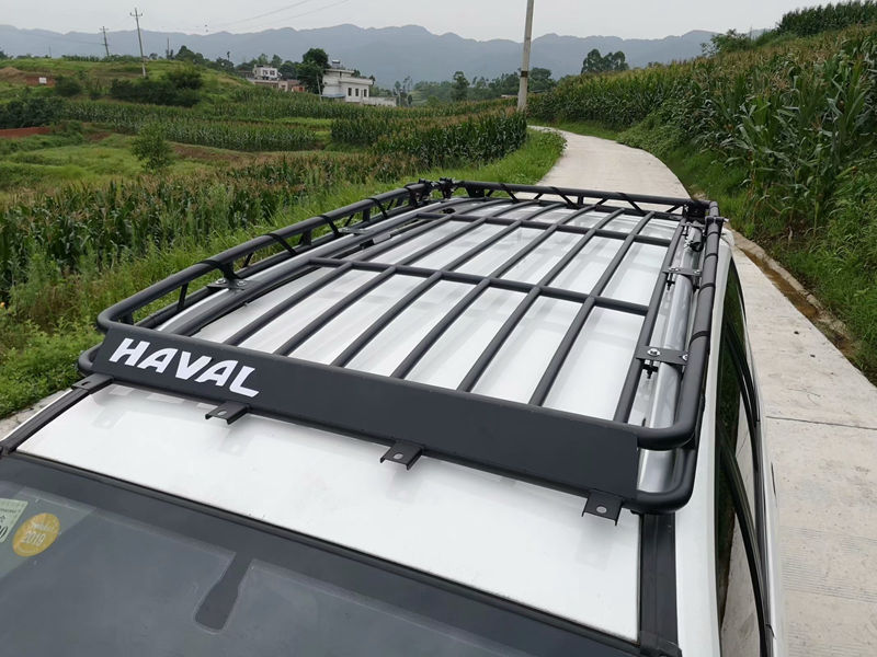 适用于哈弗h9车顶行李架h5h6专用框h9h5h6改装无横杆专用 黑色h9小