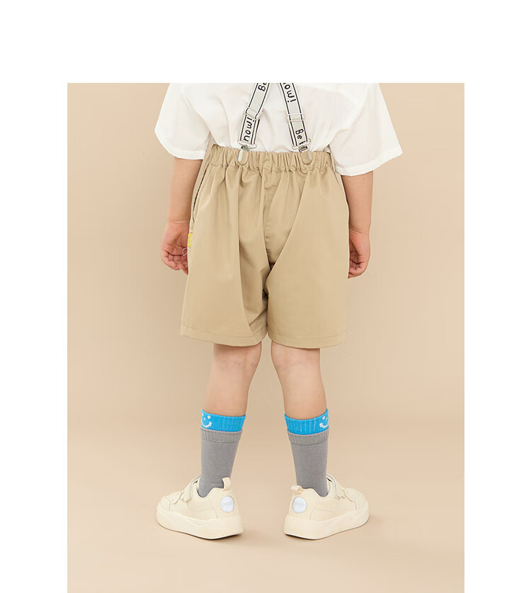 Papa Spring Children's Pants, Boys And Girls Preppy Style Versatile Kindergarten Shorts, Navy Blue-Short Pants, 120cm 17
