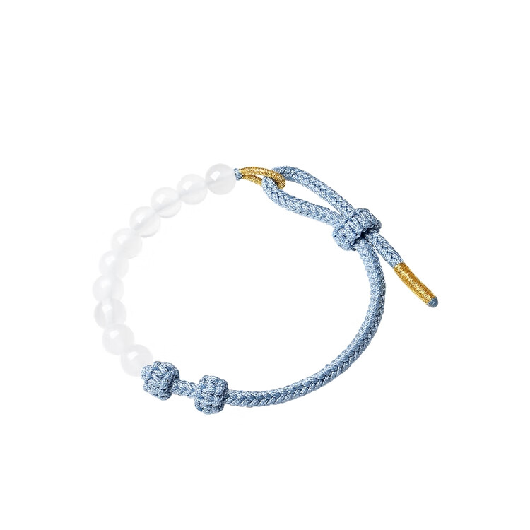 Chow Tai Fook Chalcedony Bead Bracelet with Wrist Strap EOV45 Birthday Gift 5