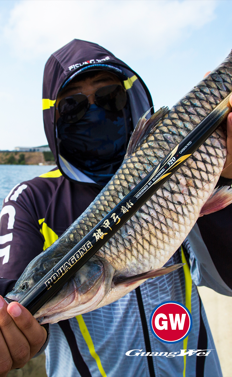 光威前打竿 破甲弓前打竿二定位谷麦钓杆超轻超硬调手竿逗钓鱼竿不剪