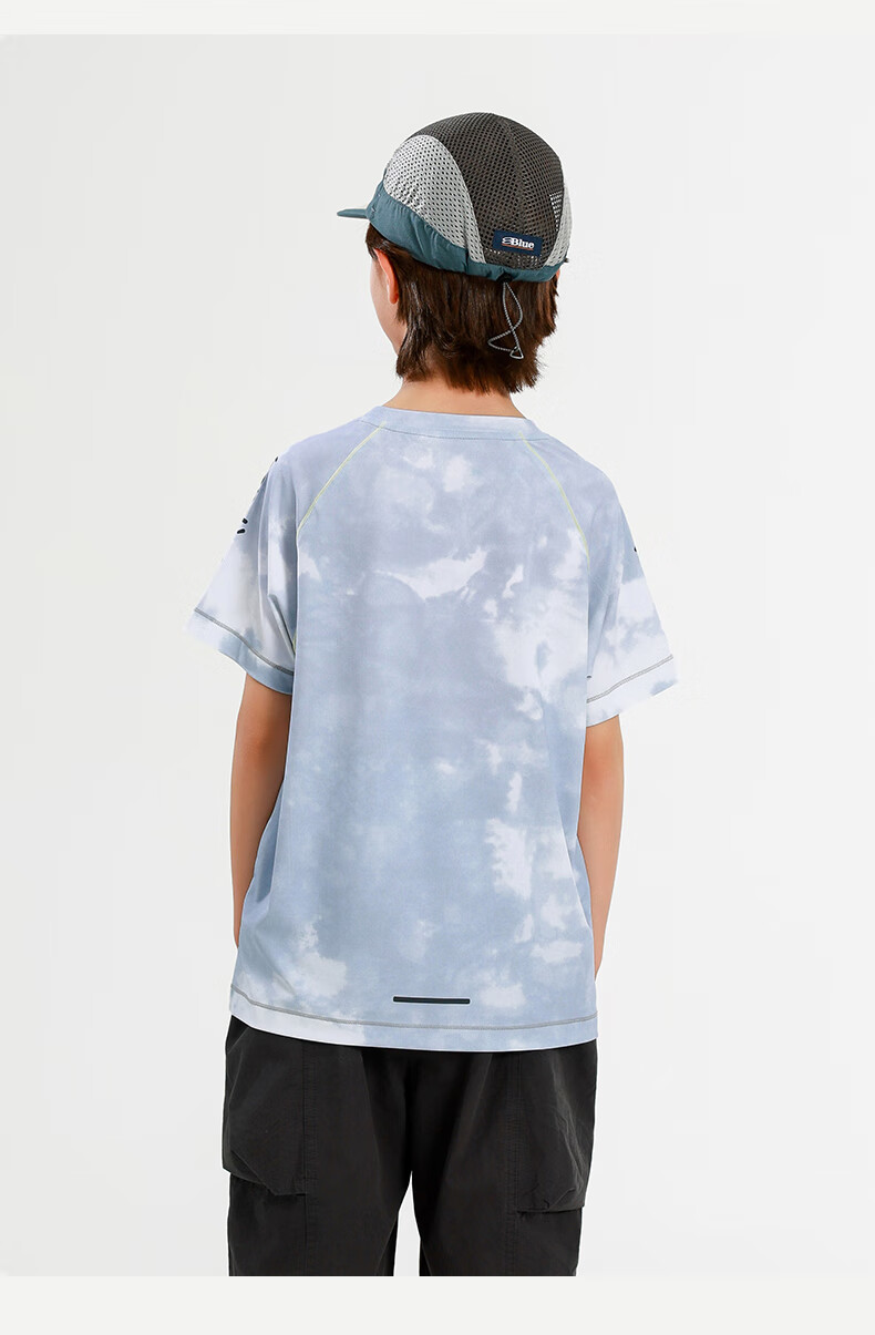 BANDOCIN Boys' Quick-Dry Short Sleeve T-Shirt, Summer Lightweight Breathable for Older Children, 2026 New Style, Sky Blue, Size 170 15