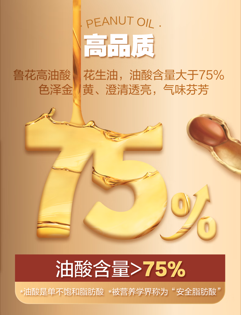 鲁花食用油 好品山东高油酸750ml*2礼盒