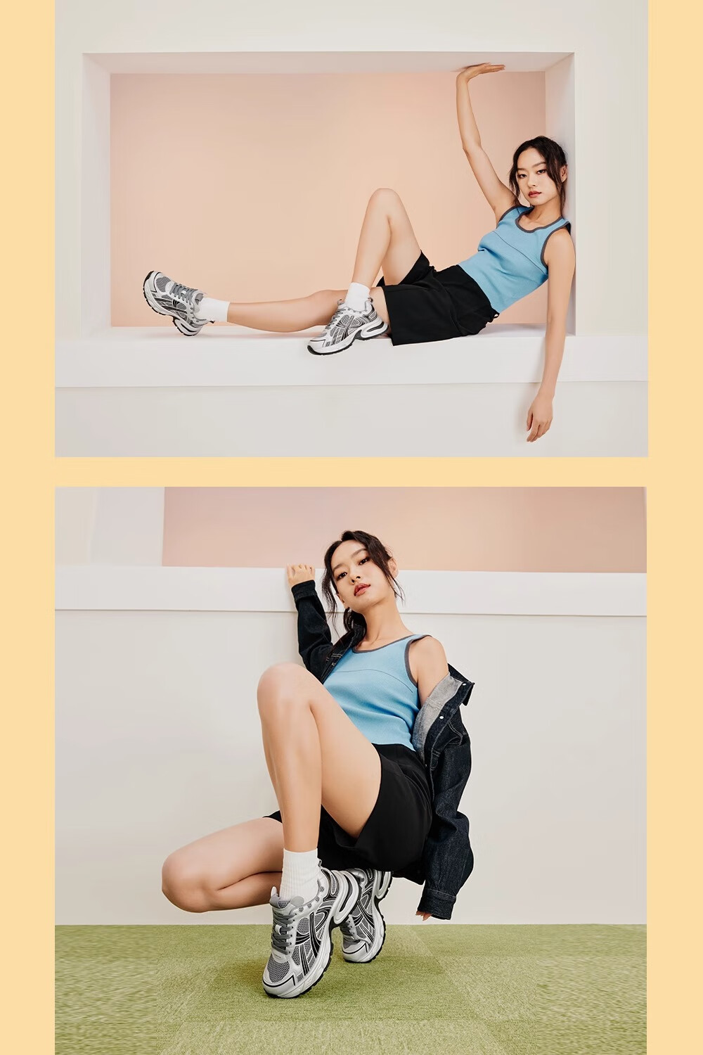 TOOMANYSHOES Celebrity Style Unisex Casual Sports Thick-Soled Platform Dad Sneakers Swirl Center Silver Gray Size 37 6