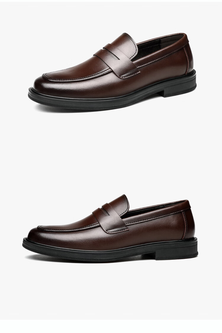 CARTELO 2025 New Business Casual Shoes for Men, Soft Leather Slip-On Dress Shoes, Men's Loafers K051 Black Size 38 6