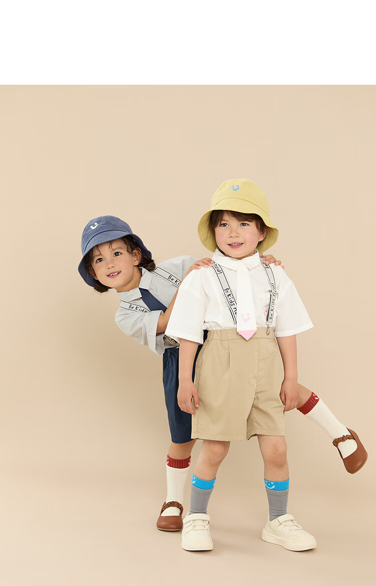 Papa Spring Children's Pants, Boys And Girls Preppy Style Versatile Kindergarten Shorts, Navy Blue-Short Pants, 120cm 8