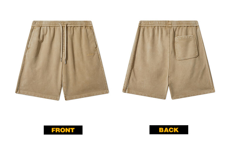 CABBEEN [Distressed Wash] Heavy Cotton Casual Shorts for Men, Summer 2025, Loose-Fitting Breathable Versatile Five-Point Swim Trunks 14