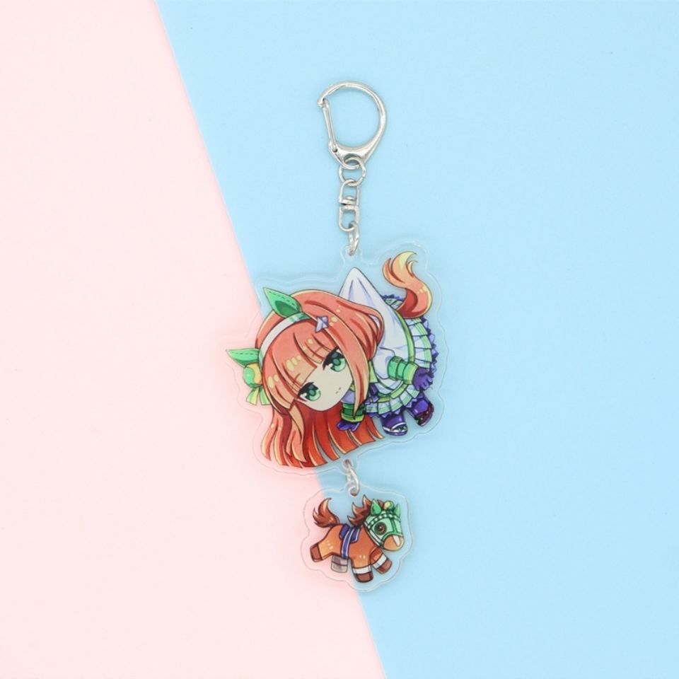 赛马娘 赛马娘动漫周边挂件钥匙扣东海帝皇二次元卡通q版亚克力背包