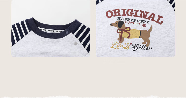LUSON Baby Boy Short Sleeve T-Shirt, Cute Round Neck Contrasting Color Raglan Sleeve, New Style for 2025, Infant Top 4