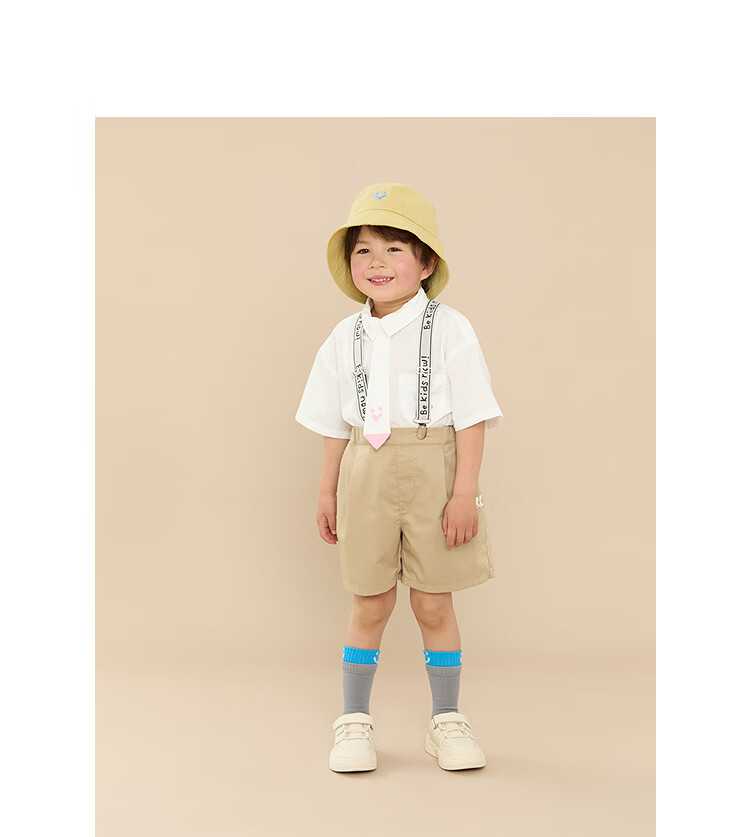 Papa Spring Children's Pants, Boys And Girls Preppy Style Versatile Kindergarten Shorts, Navy Blue-Short Pants, 120cm 14