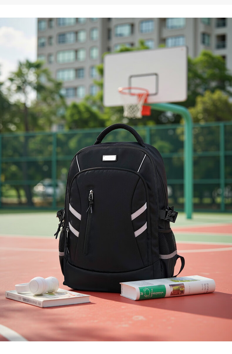 Edison Middle School Student Backpack for Boys, Spine Protection, Weight Reduction, Anti-Drop, Water-Resistant, Large Capacity, Reflective Backpack 2509-1 11