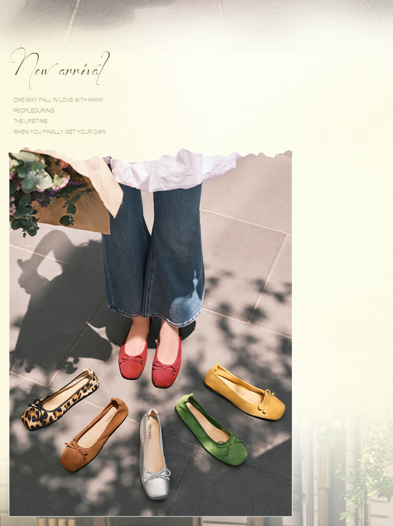 TEENMIX Rainbow Soft Candy Soft-Soled Low-Cut Flats, Ballet Mary Jane Shoes for Women, New Style Flat Shoes 6
