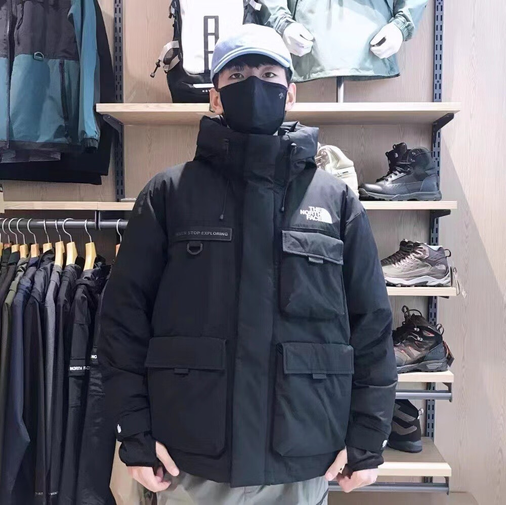 北面(the north face)北面羽绒服男女情侣中长款户外运动工装加厚保暖