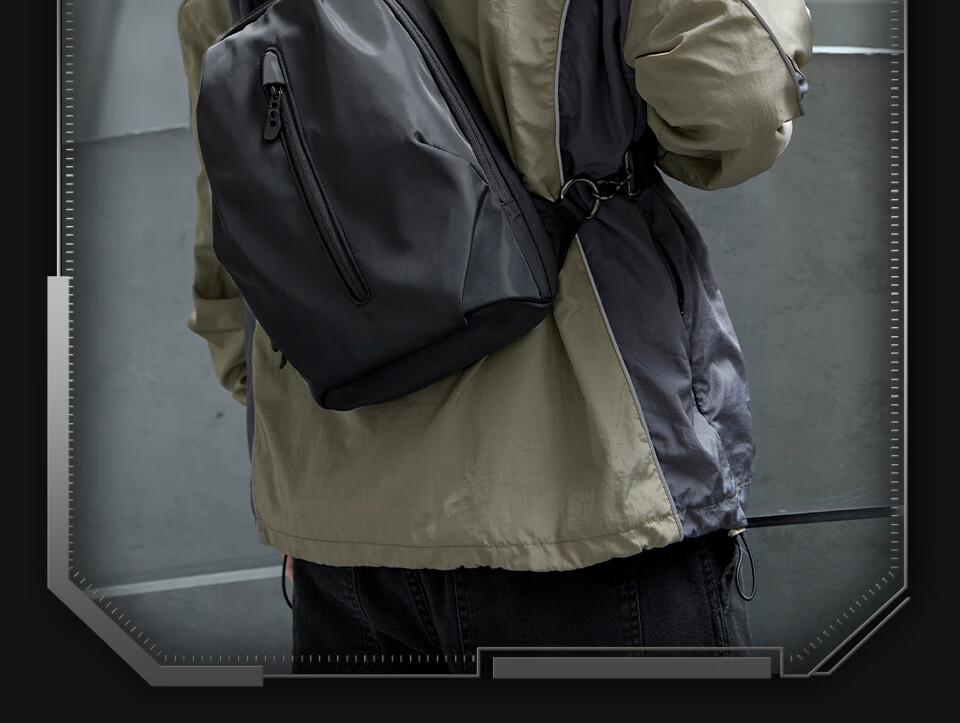 Fanzhe Men's Crossbody Bag 2026 New Fashion Single Shoulder Large Capacity Chest Bag Popular Men's Cycling Backpack Messenger Bag 20