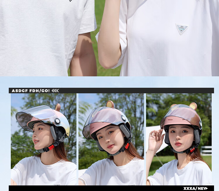 AD New National Standard Class A Electric Vehicle Helmet 3C Certified Unisex Summer Sun Protection Electric Bike Safety Helmet Women's Four-Season Lightweight Motorcycle Half Helmet 887 Rainbow Brown  9