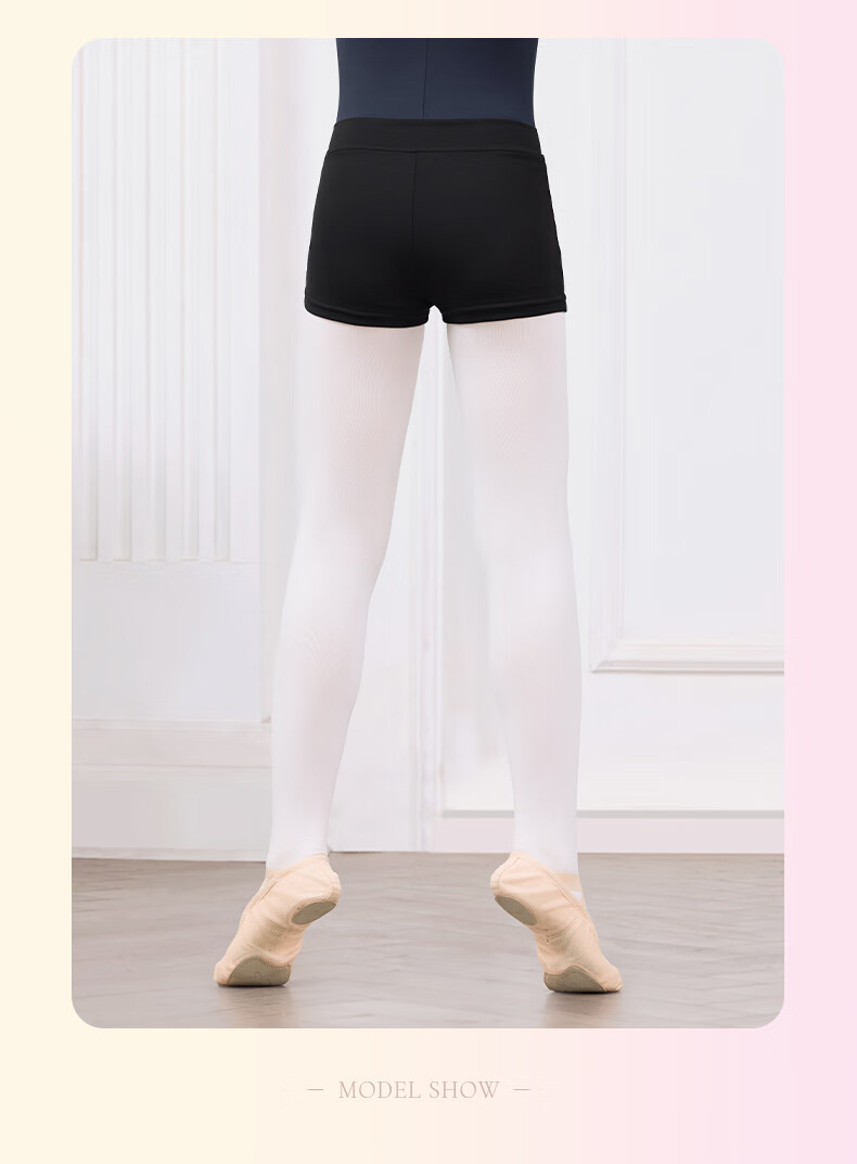 Aiwuge Dance Shorts for Girls, Ballet-Specific Three-Quarter Length Pants for Chinese Dance Practice And Art Exam, Black, Size 120 12