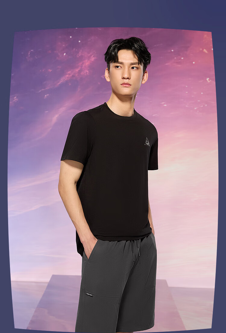 HLA Men's T-Shirt, Three-Body Collaboration Series, Round Neck, Cool-Feeling Short Sleeve, for Summer [Quality Assurance] 8