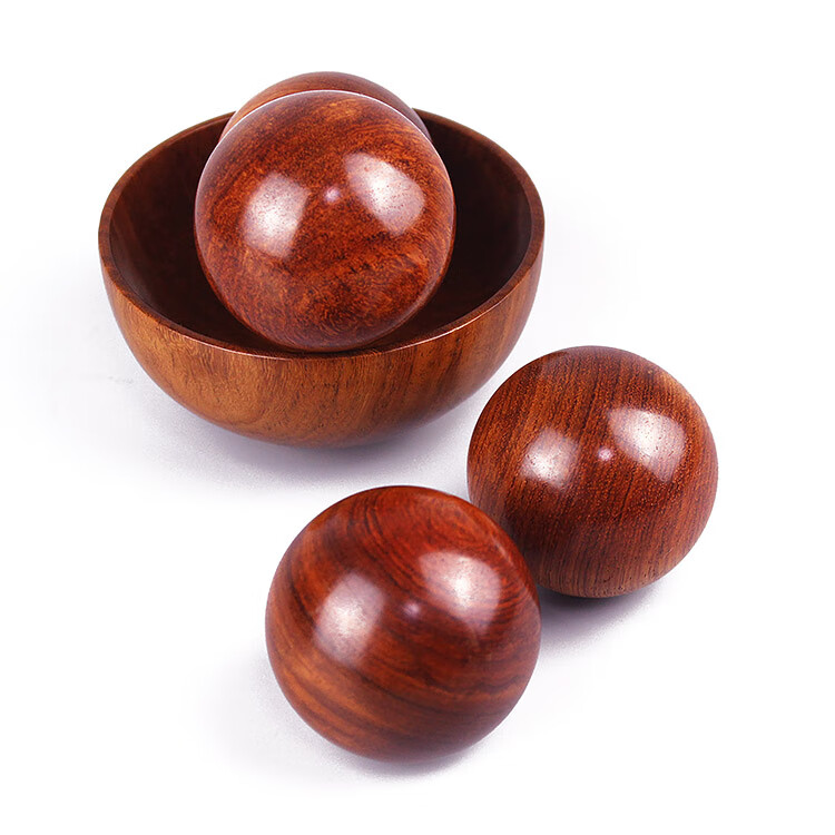 球红木手球越南花梨木按摩球健身实木把玩球送老人父母练手 花梨木约
