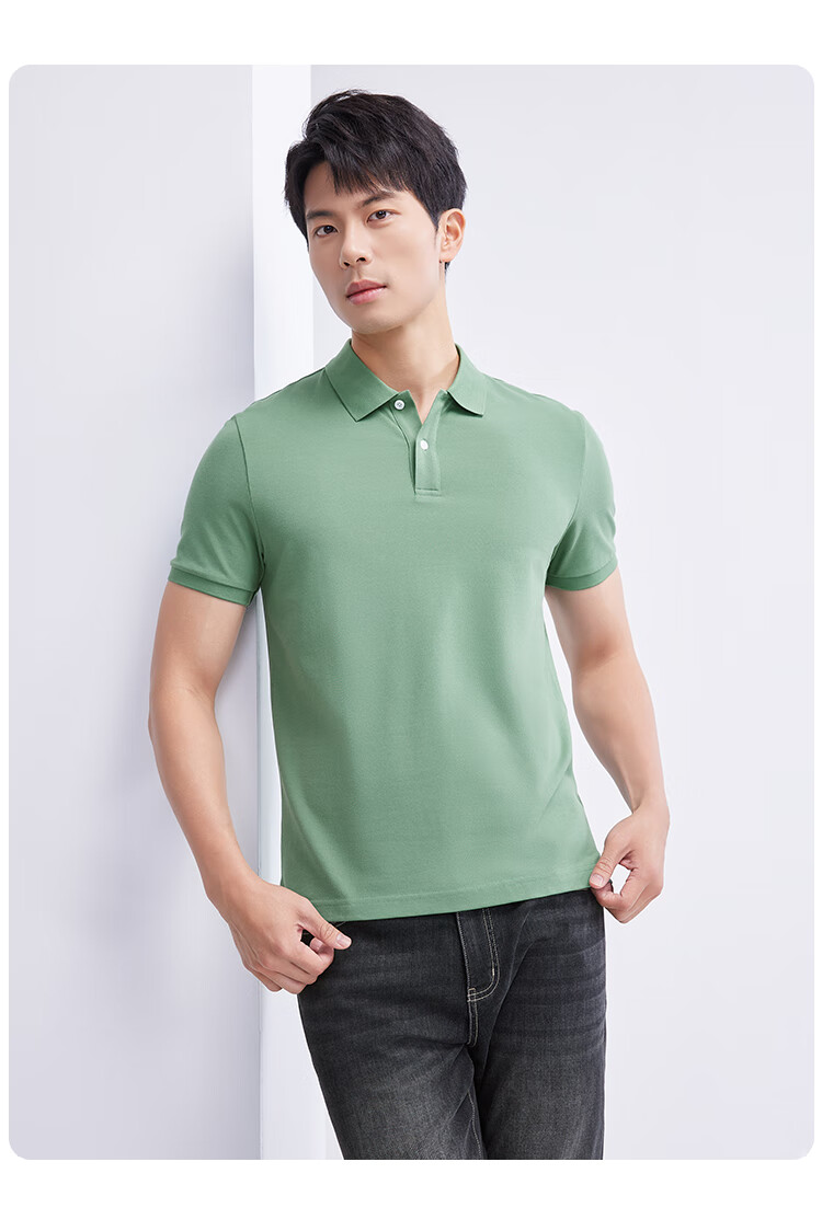 Laxdn Men's Short Sleeve Polo Shirt Summer New 5A Antibacterial and Anti-Mite T-Shirt Dark Blue XL 14